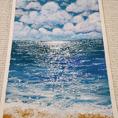 アクリル画 海の絵 風景画 絵画 マリベル 通販 16926305｜Creema
