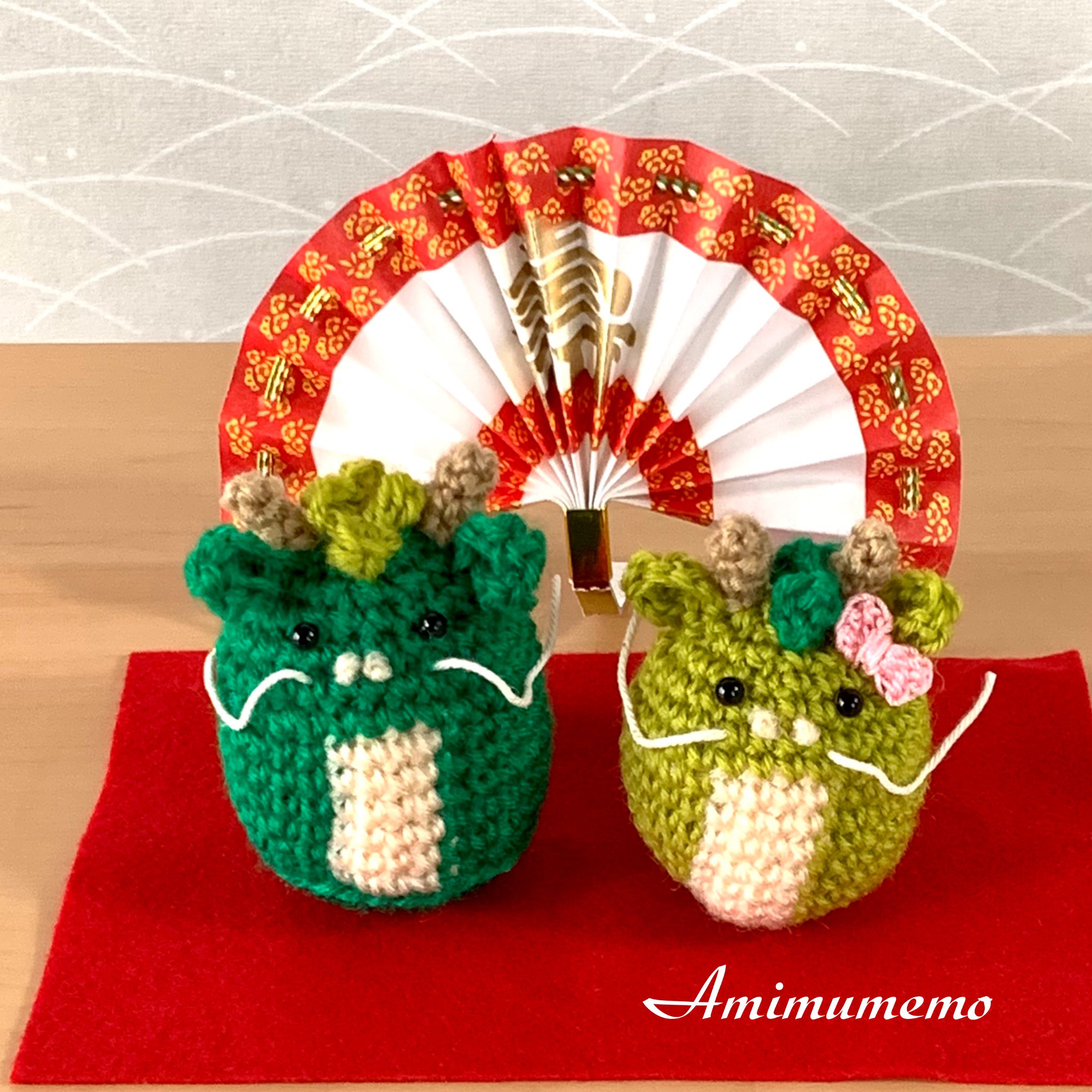 [あみぐるみ]　お正月飾り　辰 あみぐるみ]お正月飾り辰