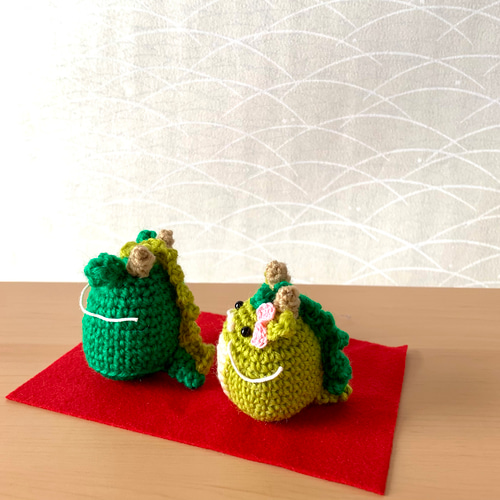 [あみぐるみ]　お正月飾り　辰 あみぐるみ]お正月飾り辰