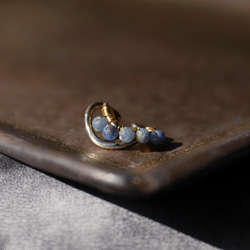 斯里蘭卡藍寶石雙耳夾（一隻耳朵用）無鎳（#1105） 第6張的照片