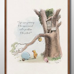 12386アートポスター 絵画 A3サイズ『クラシックプー』イラスト