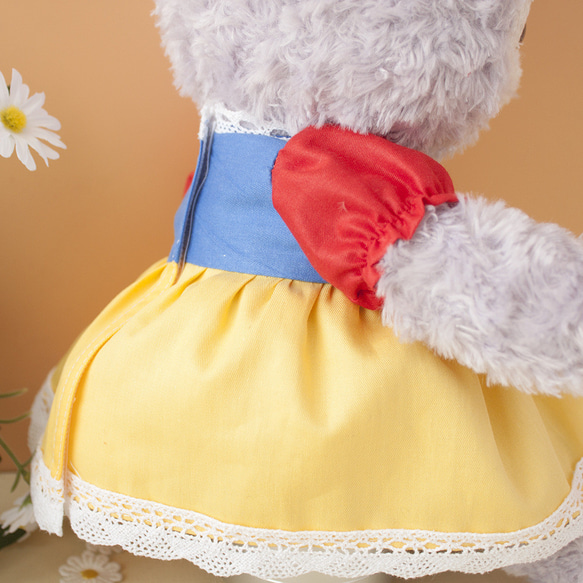 ステラルーの服 リーナベル コスチューム 着せ替え服 白雪姫ワンピース Sサイズ50cm 共通コスチューム ぬいぐるみ服 2枚目の画像