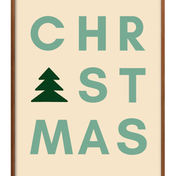 12436アートポスター　絵画　A3サイズ『クリスマス　サンタクロース　ツリー』イラスト　デザイン　上級マット紙　北欧 1枚目の画像