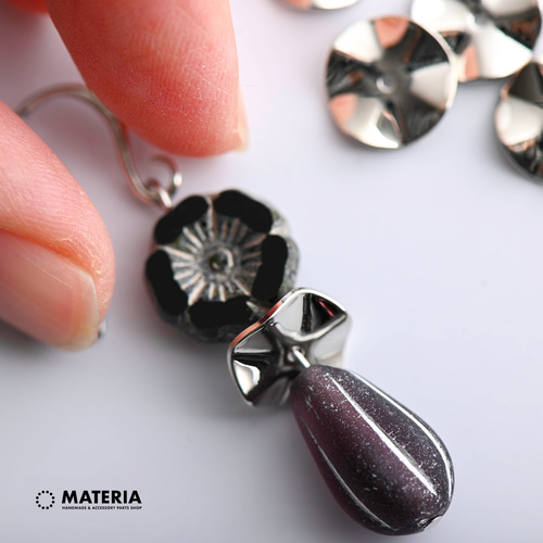 KW10GP 銅製ウェーブスペーサー 10mm 6個 メタルパーツ メタルビーズ  