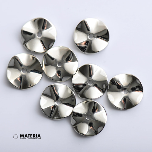 KW10GP 銅製ウェーブスペーサー 10mm 6個 メタルパーツ メタルビーズ  