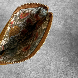 ミモザ インド刺繍×帆布/ティッシュポーチ 6枚目の画像