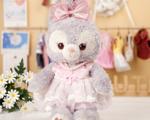 ぬいぐるみ服 ワンピース ストラップレス 黒 トランプ ステラルーSサイズ ぬいぐるみ服 ワンピース ストラップレス 黒 トランプ