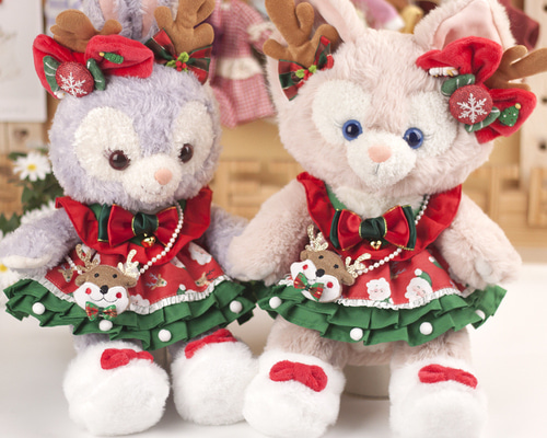 クリスマス ステラルーS ベージュチェック柄ワンピース6点
