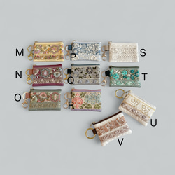 【旅気分2025 】22種類から2点選べる◆インド刺繍/ミニポーチセット/マルチポーチ 7枚目の画像