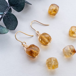 pt900 シトリン　フックピアス 楽天市場】Pt900 シトリントパーズ フック ピアスシトリン 黄金