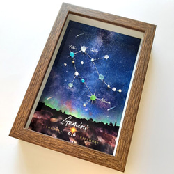 〈12星座・誕生日オーダー〉シーグラスアート 4枚目の画像