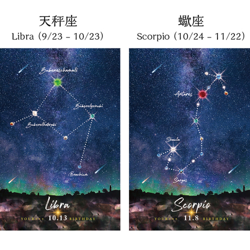 12星座 × 誕生日 × お名前オーダー〉シーグラスアート その他