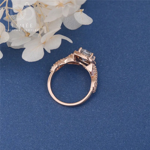 新品未使用✨最高級モアッサナイト クッションカット リング モアッサナイト K14 クッションカット 1ct キラキラ