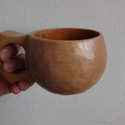 楓の一木彫りコーヒーカップ　マット仕上げ 9枚目の画像
