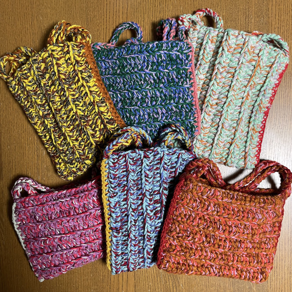 crochet colorful bag 2枚目の画像