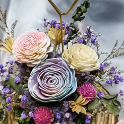 【HMD.Flowers】永生花 情人節 乾燥花 禮物 繡球花 名片座 第1張的照片