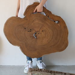 チーク材原木スライス　ディスプレイ台　木工材　チーク材料 3枚目の画像