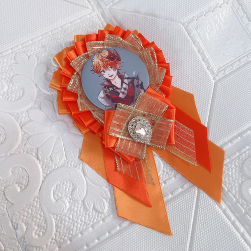 痛ロゼット50mm 55mm 75mmサイズ 缶バッジ用 ロゼット ロリータリボン