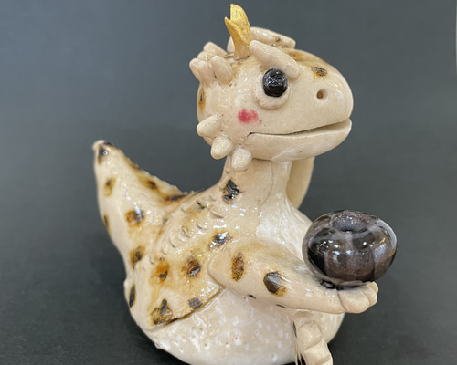 ヒョウモントカゲモドキ レオパ 陶器 お香立て 爬虫類 干支 龍 2024