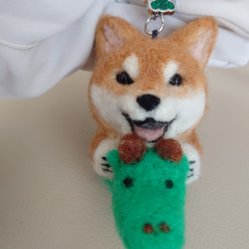 柴犬 羊毛 羊毛フェルト ハンドメイド キーホルダー 竜 龍 辰年