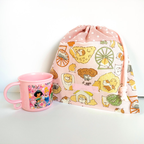 給食セット♡元気なハムスターの給食袋＆ランチョンマット(40