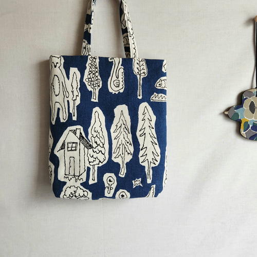 ミナペルホネン ハンドメイド マチ付きトートバッグ （ハンドメイド 