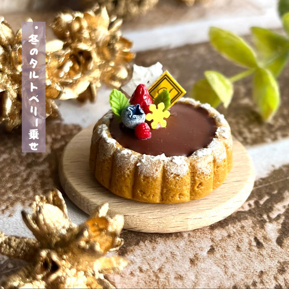 311 ＊冬のタルト＊ ミニチュアスイーツ 粘土 ドールハウス 