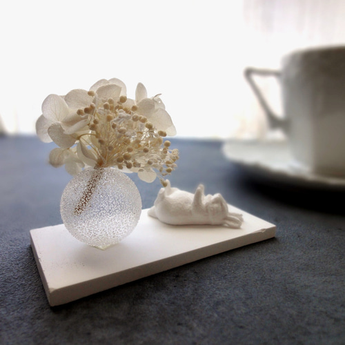 アロマストーンで再現する うさぎのいる風景 □ へそ天 仰向け 寝姿