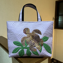 ハワイアンキルト バッグ うみがめの楽園 珊瑚 オーダー ハワイアン
