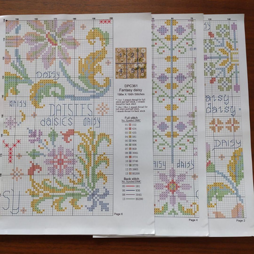 送料無料】☆デイジーパターン／ライトブルー14CT☆クロス