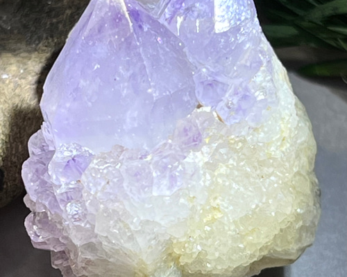トライゴーニック　虹入り　カクタスアメジスト　サボテン水晶　ラフストーン　原石 トライゴーニック✨虹入り カクタスアメジスト サボテン水晶