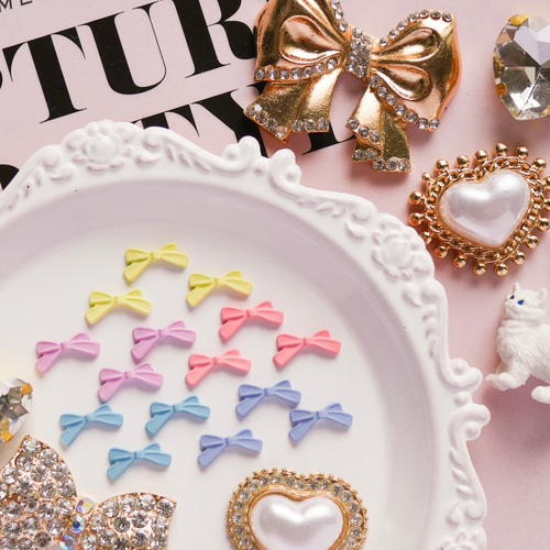 ハンドメイド ♡ ネイルパーツ ♡ No.23 リボン 15個 - ネイル