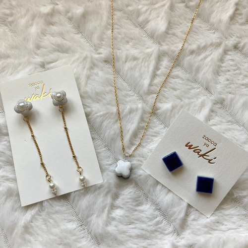 Creema限定！福袋】美濃焼きタイルアクセサリー 〜ピアス＆ネックレス 