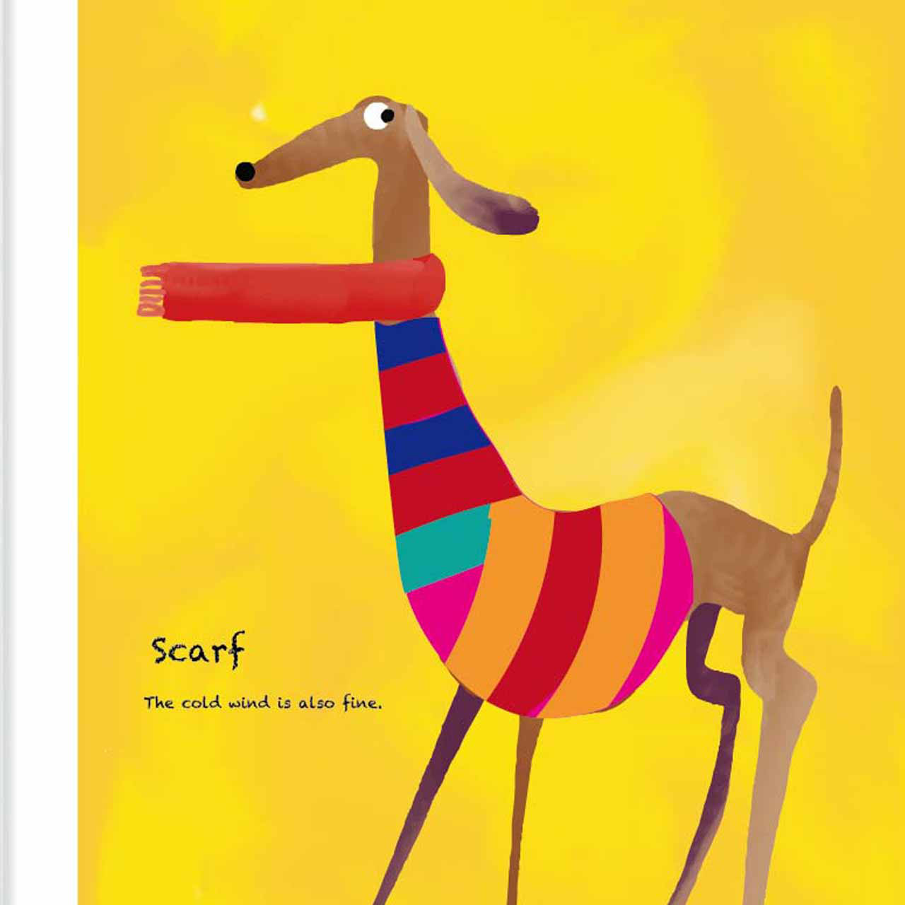 マフラー　犬　イラスト　ポスター　A4 A3 A2 A1　アートポスター　アート/sei/新着順検索　2182