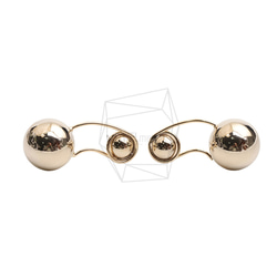 ERG-2589-G【2個入り】ダブルボールピアス  ,Double ball Post Earring 1枚目の画像