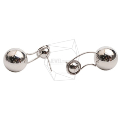 ERG-2589-R【2個入り】ダブルボールピアス  ,Double ball Post Earring 3枚目の画像