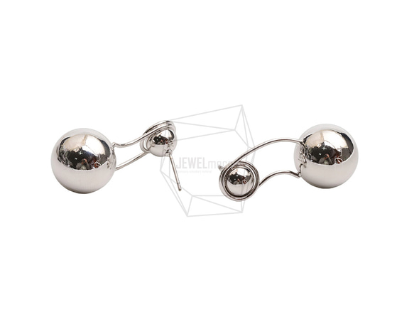 ERG-2589-R【2個入り】ダブルボールピアス  ,Double ball Post Earring 3枚目の画像