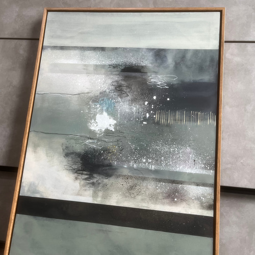 現代アート　70×50㎝　フレーム付き　モダン　絵画　抽象画　インテリア　手書き 現代アート 70×50㎝ フレーム付き モダン 絵画 抽象画 インテリア