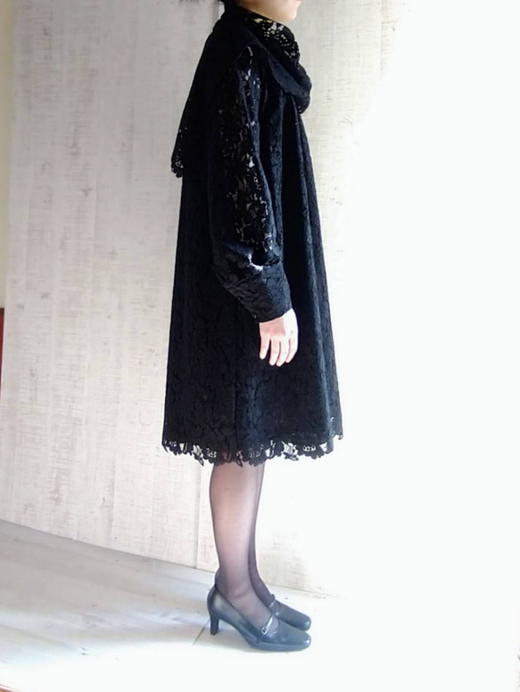 オーダー✨スカラップレースのフォーマルワンピース ストール付き  
