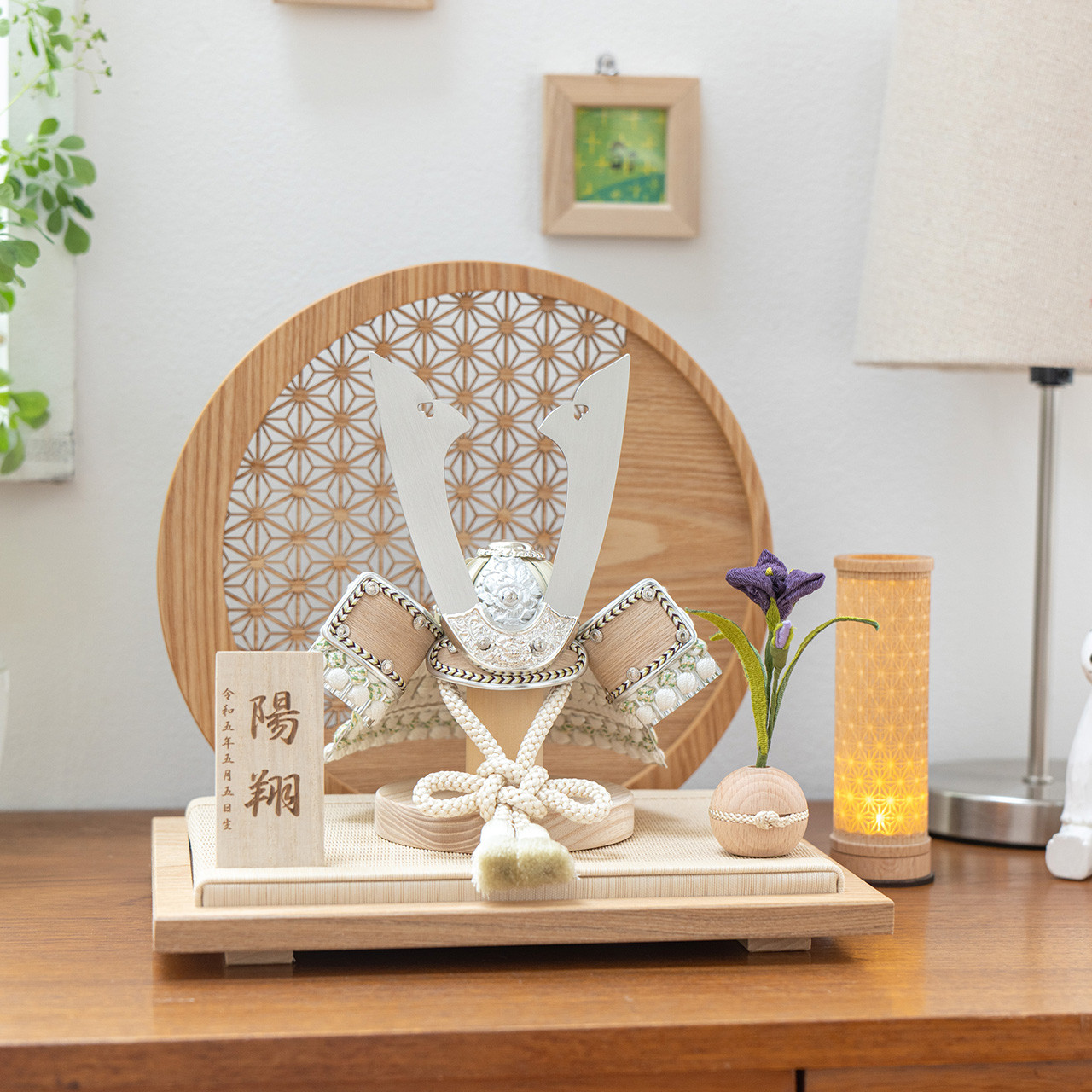 ことのオリジナル兜（5Y-0810）（ゆき）｜コンパクトな五月人形｜節句兜｜コンパクト｜おしゃれ｜インテリア