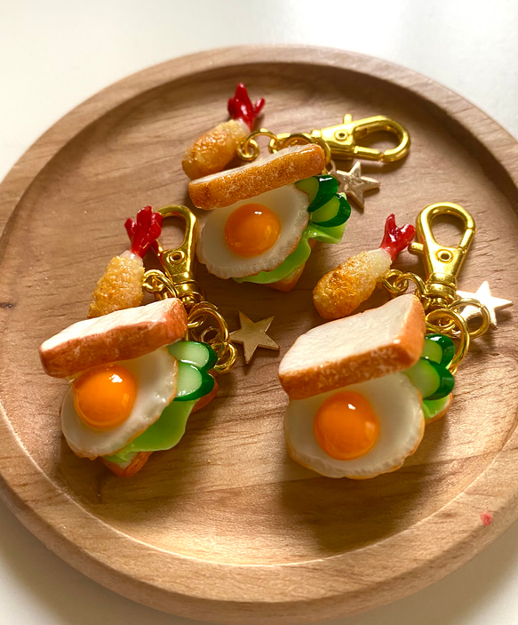 食パン サンドウィッチ フェイクフード チャーム エビフライ