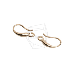 ERG-2595-G【2個入り】シンプルピアスフック,Simple Line Hook Ear Wires 2枚目の画像