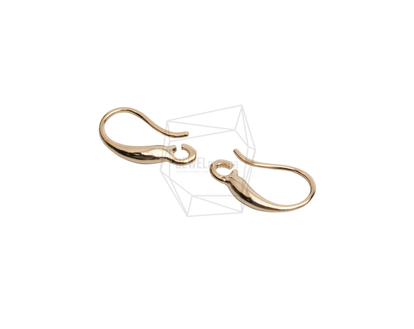 ERG-2595-G【2個入り】シンプルピアスフック,Simple Line Hook Ear Wires 2枚目の画像
