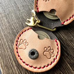 "Citrine Charm Cat Paw Coin Purse Keychain"猫の肉球コインケース 8枚目の画像