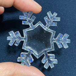 雪の結晶 5cm【シェイカー シリコンモールド 型】 5枚目の画像
