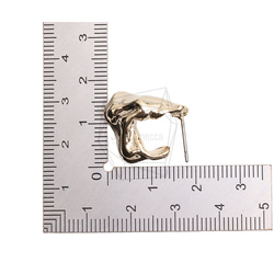 ERG-2599-G [2 個] 圓形耳環，圓形耳柱/15.9mm x 18.5mm 第5張的照片