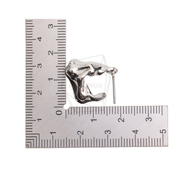 ERG-2599-R [2 件] 圓形耳環，圓形耳柱/15.9mm x 18.5mm 第5張的照片