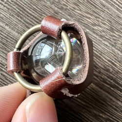 "Iris Smoky Quartz Keychain" アイリススモーキークォーツお守りキーホルダー 7枚目の画像