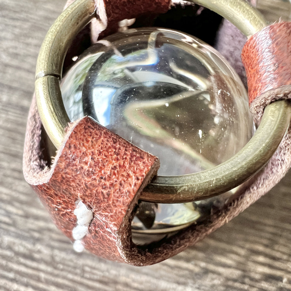 "Iris Smoky Quartz Keychain" アイリススモーキークォーツお守りキーホルダー 4枚目の画像