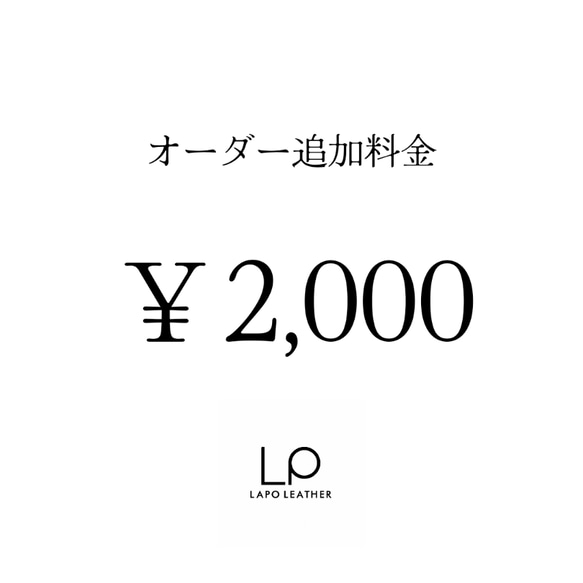 オーダー追加料金　\2000 1枚目の画像